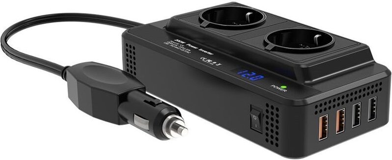 Tragbarer Fahrzeugadapter (200 w) 12-V-Transformator für Fahrzeuge mit DC-Eingangsspannung