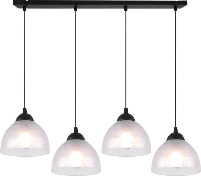 Venice Hängelampe 4 Flache Milchlampen E27