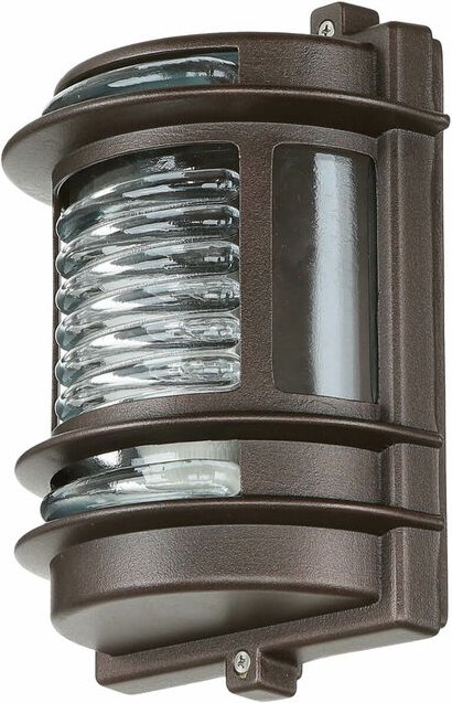 Licht-erlebnisse - Außenwandleuchte Glas Messing massiv IP64 E27 Terrasse Außenleuchte Wand