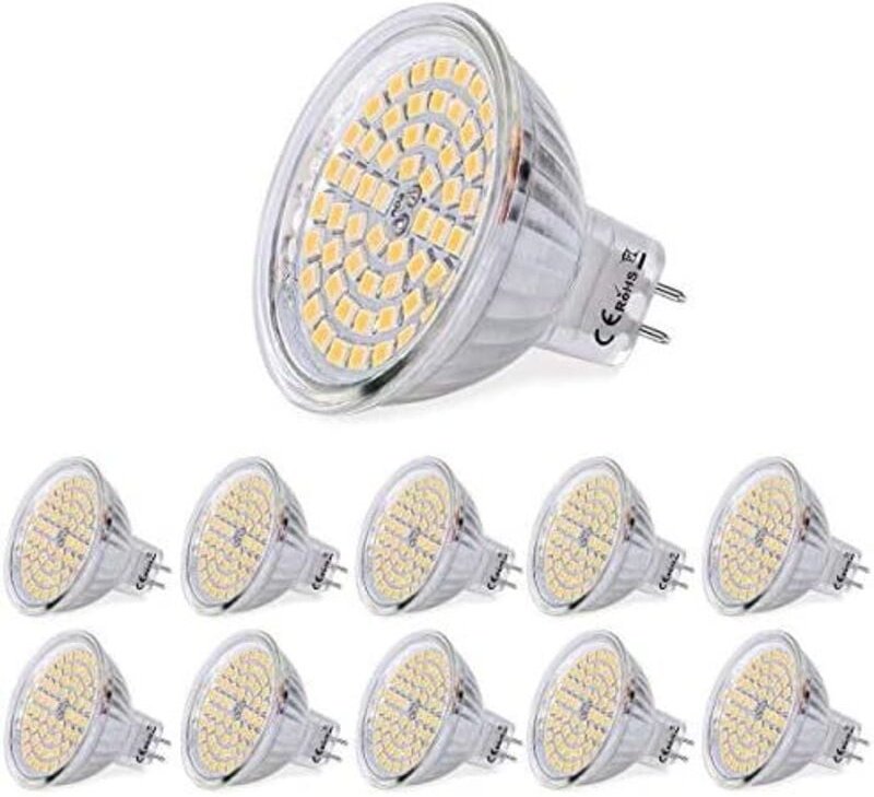 GU5.3 LED-Lampe, MR16 LED 12 V 3 W, entspricht 30 W Halogenlampe, Warmweiß 3000 K, nicht dimmbare LED-Spotlampen, 10er-P...