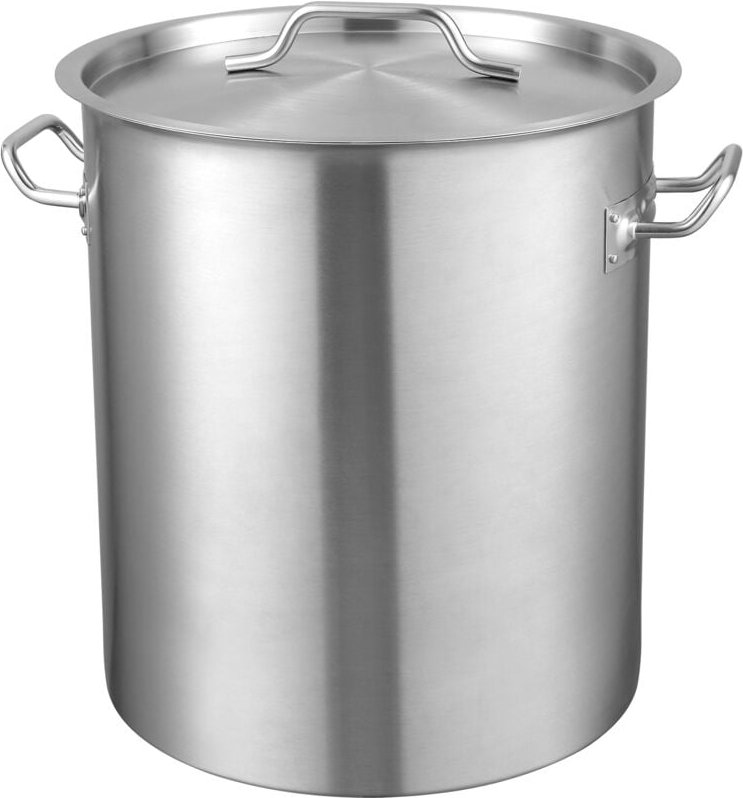 Mophorn Suppentopf aus Edelstahl, 42 Quart, großer Kochtopf mit Sieb, Deckel und Griff, robuste Handelsqualität, Schleif...