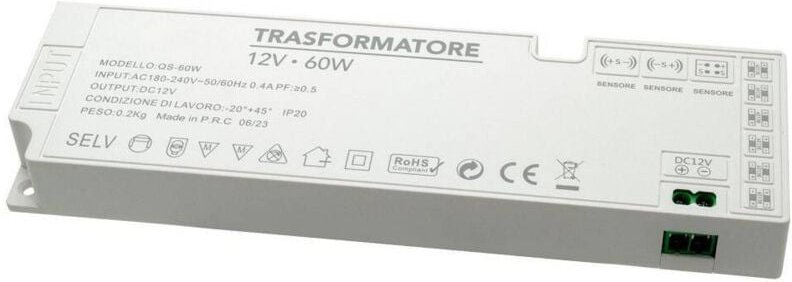 Trade Shop Traesio - Trade Shop - fooder slim 60W crent processer 12V strises led sensor lights QS-60W -