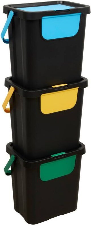 5five Simply Smart - 3er-set mülltrennungsbehälter 24l - 5five