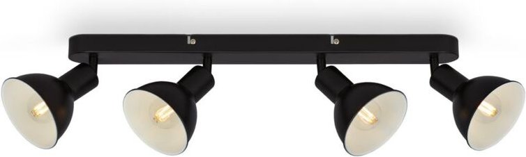 Briloner - Deckenleuchte Spotleuchte vintage drehbar schwenkbar 4xE14 25W schwarz