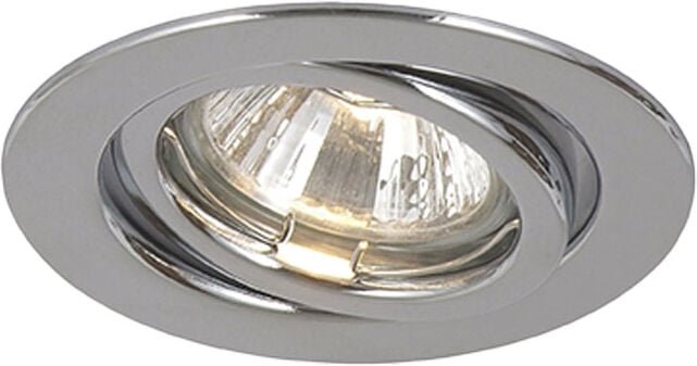 Deckenspot Einbaulampe Einbaustrahler Deckenleuchte Lampe Wohnzimmerlampe, Metall Chrom rund, GU10 Fassung, Durchmesser ...