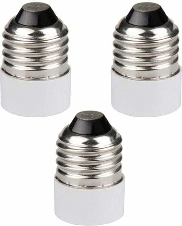 3er-Pack E27 auf MR16 GU5.3 Lampenfassungs-Konverter-Adapter, E26/E27 Slim auf MR16/MR11/G4/G6,35