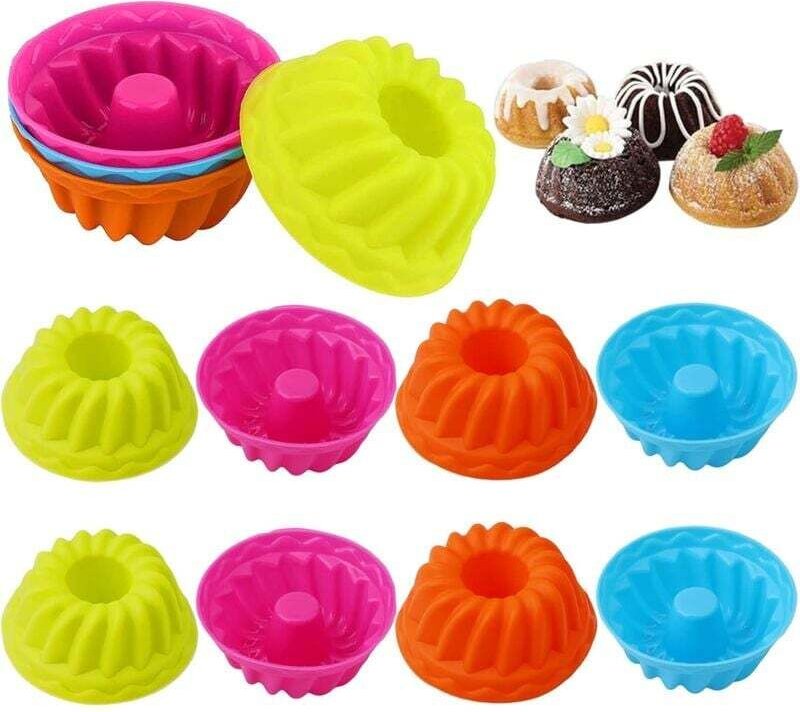 12-teiliges Silikon-Kronenform-Set, Kuchenform für Pop-Cakes, Brioche-Form, Kuchenform, Silikonformen (12-teilig) - Fei ...