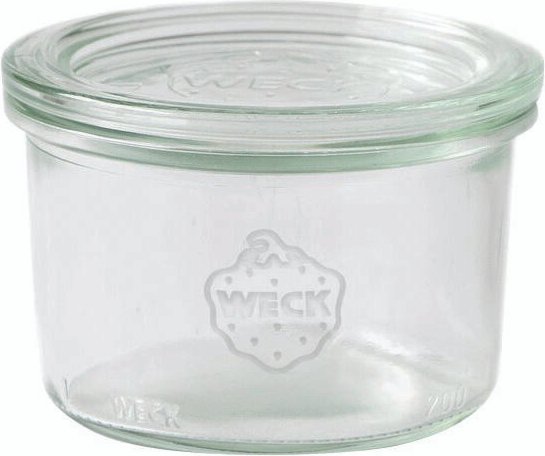 Weck - Einkochgläser 200ml 12 Stk Rundrand Sturzform Ein gläser Dessertgläser