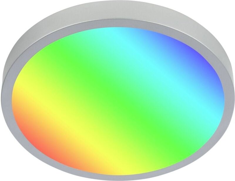 Briloner - Di-Ka led Aufbauleuchte Runa rgbw silber ø 38cm led Aufbauleuchte