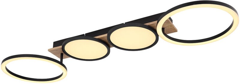 Globo - deckenleuchte - Bossy - schwarz - metall - led - 67282-38