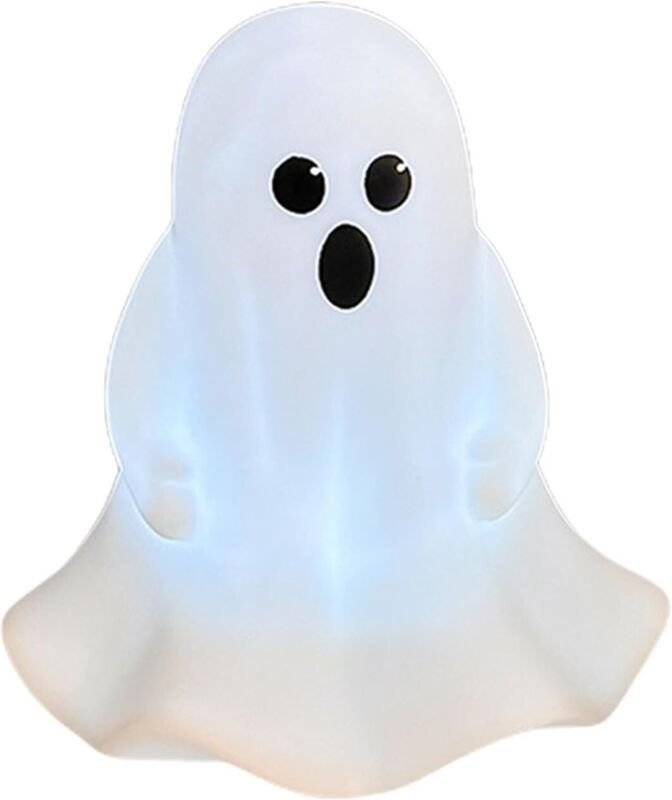 Halloween Ghost Light, Creative Ghost Night Lamp, Cute Decorative Ghost Lamp for Kids, Halloween Ghost Lamp Kids LED Nig...