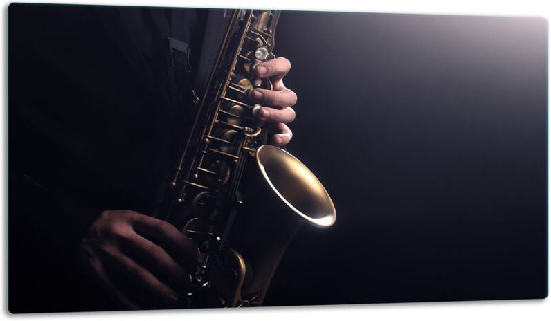 Glasschild Schneidebrett 52x30 Musik