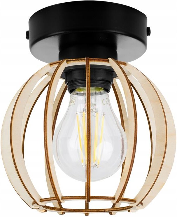 Deckenleuchte, Wandleuchte, Holzschirm, Led