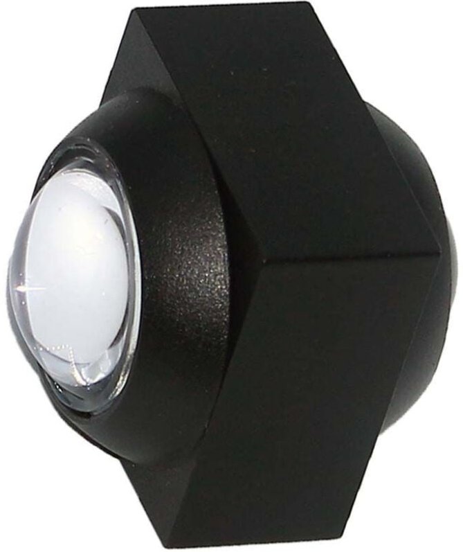 V-tac - 2W led Wandleuchte Doppelstrahl Schwarz Gehäuse Naturweiß IP54
