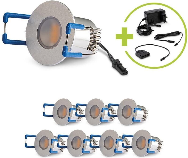 LED Mini Einbauspot 1.5W 12V 3000K IP20 - Form: rund 35mm - Anzahl: 8x