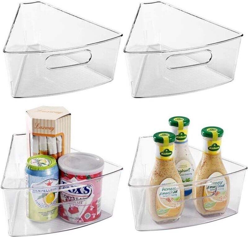 4 transparente Aufbewahrungsboxen, XU, 26 x 24 x 10 cm, mit Griff - KZQ