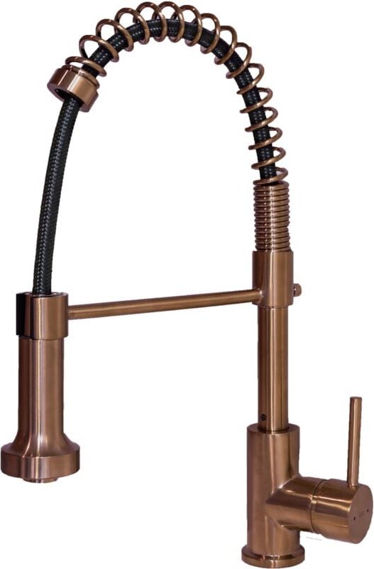 Plimo Spültischarmatur mit Kupfer-Duscharmatur - Essebagno