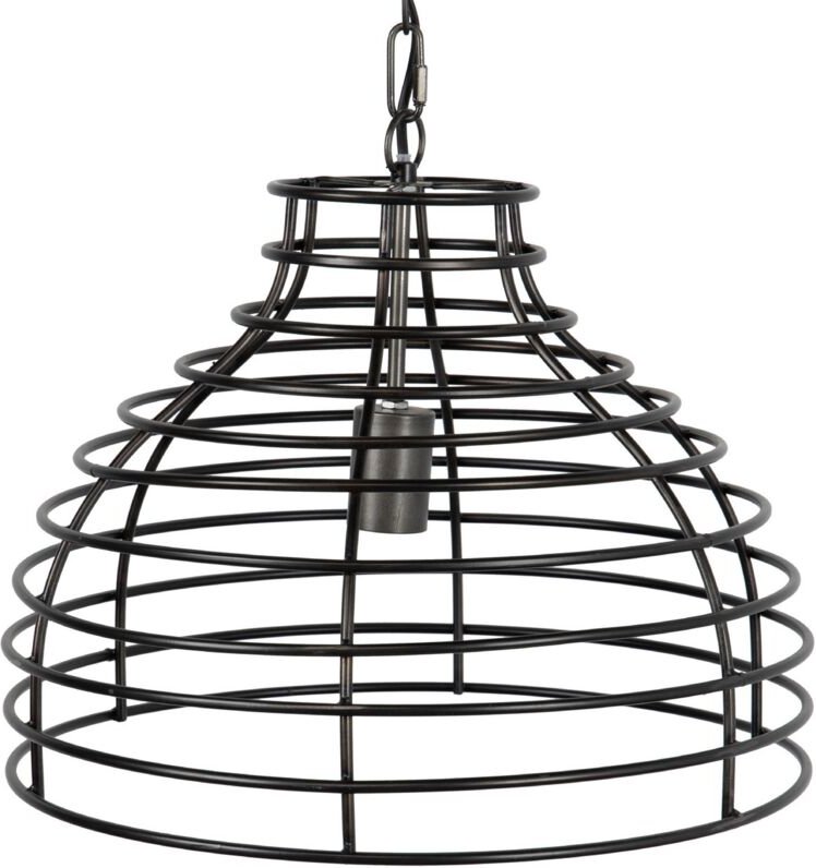 Schwarze Metall-Deckenleuchte 43X43X32 cm