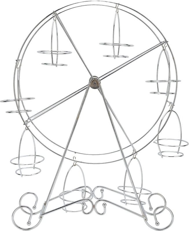 Cupcake-Ständer „Ferris“ in Form eines Rades, 8-facher Dessert-Cupcake-Halter aus Edelstahl, Cupcake-Ständer aus Stahl i...