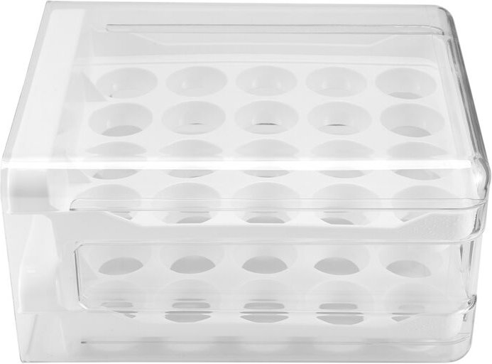 Tlily - EierbehäLter für KüHlschrank, 40 Gitter/2-Schicht-Eierhalter Eierschublade Eierfrischebox