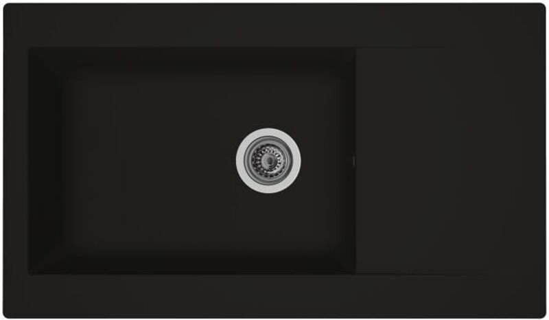 Stradour Einsatz Küchenspüle 1 Grosser Behälter + 1 Ablauf Einna - R Sine - 86 X 50 Cm - Schwarz