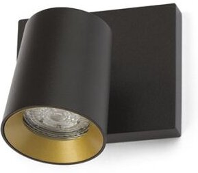 Spot kenny i Decken-/Wandleuchte Schwarz/Gold 230V GU10 35W