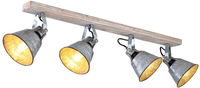 Decken Strahler zinkfarben Wohn Zimmer vintage Beleuchtung Spot Lampe verstellbar Globo 15366Z-4