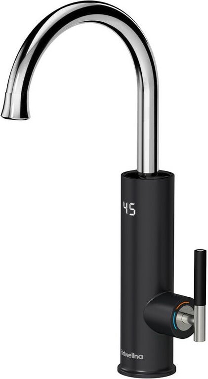 Küchenarmaturen Schwarz Wasserhahn mit Durchlauferhitzer 3200W Elektrischer Wasserhahn Küche led Digitalanzeige Mischbat...