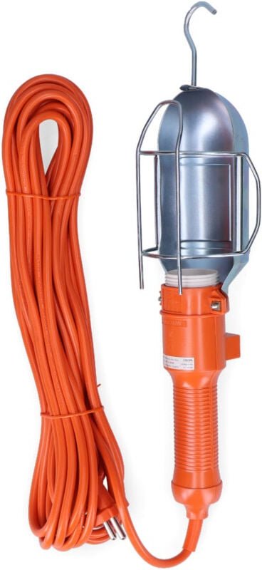 Tragbare Lampe mit Schalter und Metallhaken, 5m Kabel EDM 85761