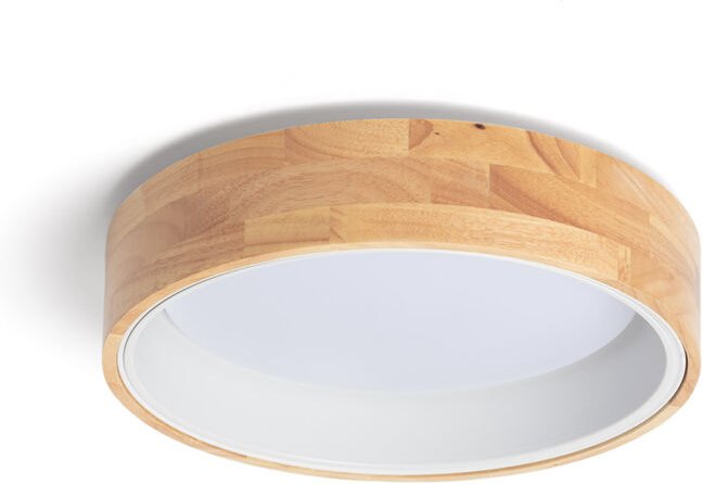 Ledkia - LED-Deckenleuchte 15W Rund Holz Ø370 mm cct Wählbar Dari Weiß