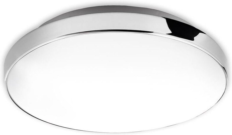 Led Badlampe Deckenleuchte IP44 13 Watt Weiß-Chrom ø 28,5 cm Briloner