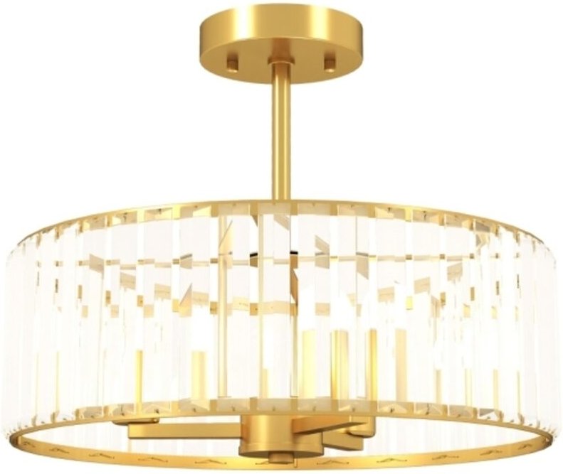 Moderne Kristall-Deckenleuchte, Gold, 3-teiliger runder Kristalllüster mit Metallschirm, E27-Fassung, geeignet für Schla...