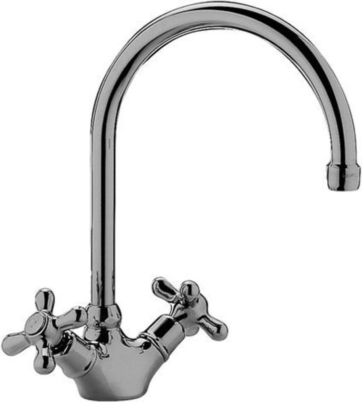 Thumbnail - Doppelhebel-Spültischarmatur mit drehbarem Auslauf in Chromfarbe Paffoni Iris IRV180CR Chrom - Iris