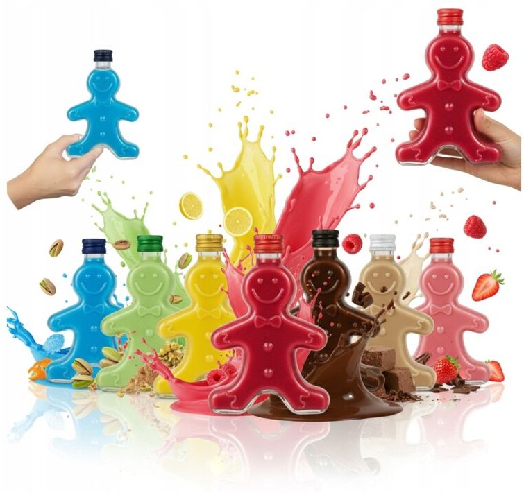 35 Flaschen Cookie 250 ml WEIHNACHTSGESCHENK für Liköre, Weinlikör, Lebkuchen