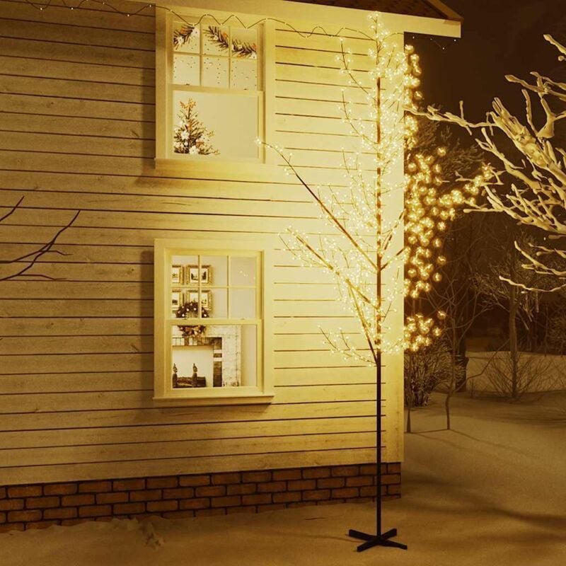 Vidaxl - LED-Baum mit Kirschblüten Warmweiß 672 LEDs 400 cm