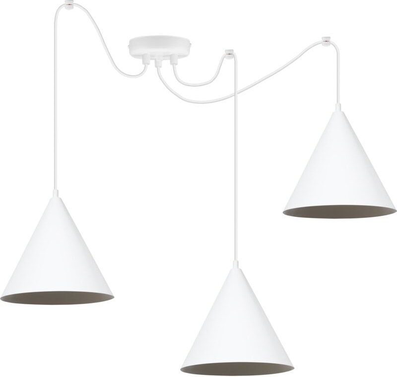 Soho Spider Hängelampe Weiss 3-Stecker 25cm E27