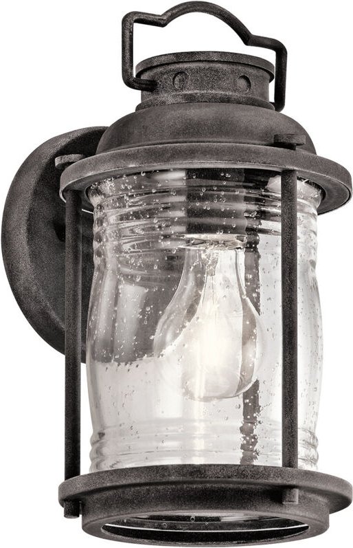 Elstead Ashland Bay - 1 leichte kleine Außenwandlaterne Zink IP44, E27
