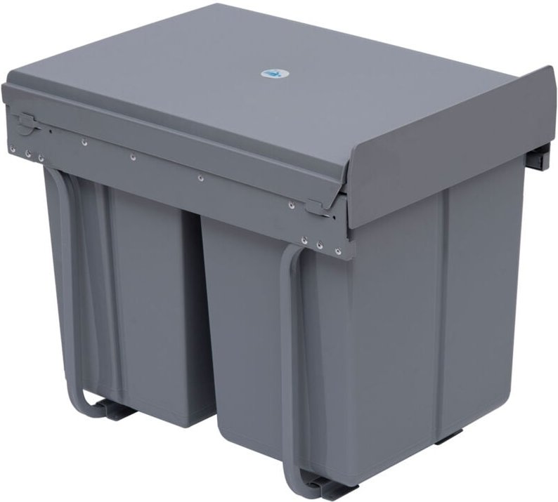 Thumbnail - Homcom - Abfallsammler 1 x 20L + 2 x 10L Einbaumülleimer mit 3 Fächern ausziehbar Mülltrennsystem Abfalleimer zum Einbau...