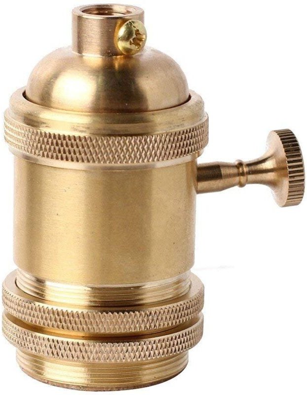 LaBlanc - Lampensockel aus Messing und Kupfer im Vintage-Stil mit Schalterfassung für Glühbirnen im Retro-Edison-Stil, E...