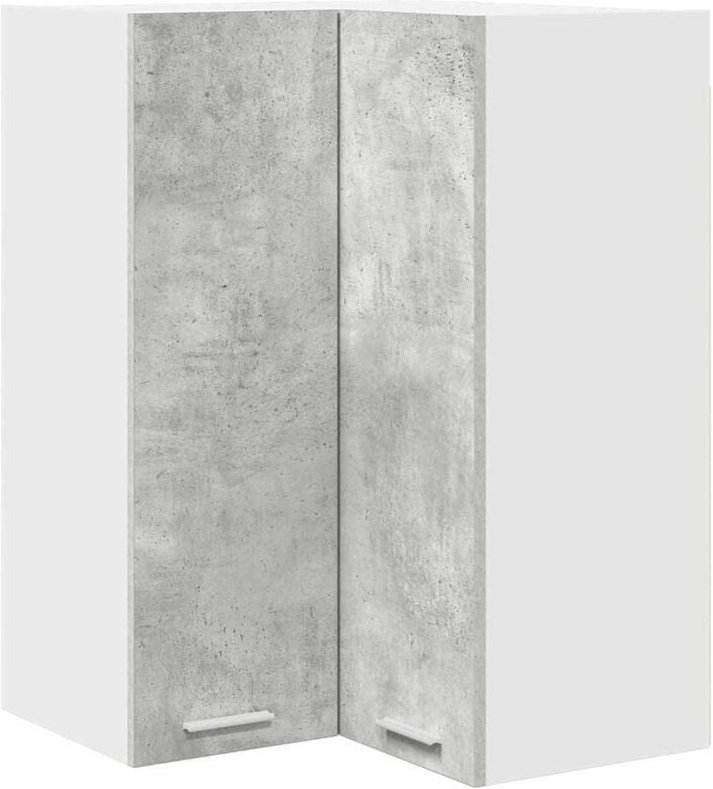 Hängeschrank Riga Betongrau und Weiß 57 x 57 x 80 cm vidaXL