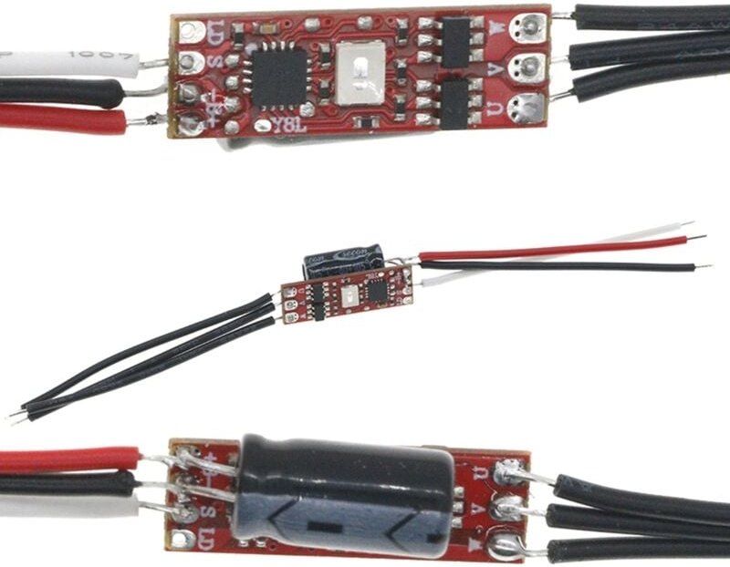 Tlily - Brushless Motor Driver Board Motorgeschwindigkeitsregler für Brushless Motor 1S dc 3V-6V 3.7V 3.5A Rot