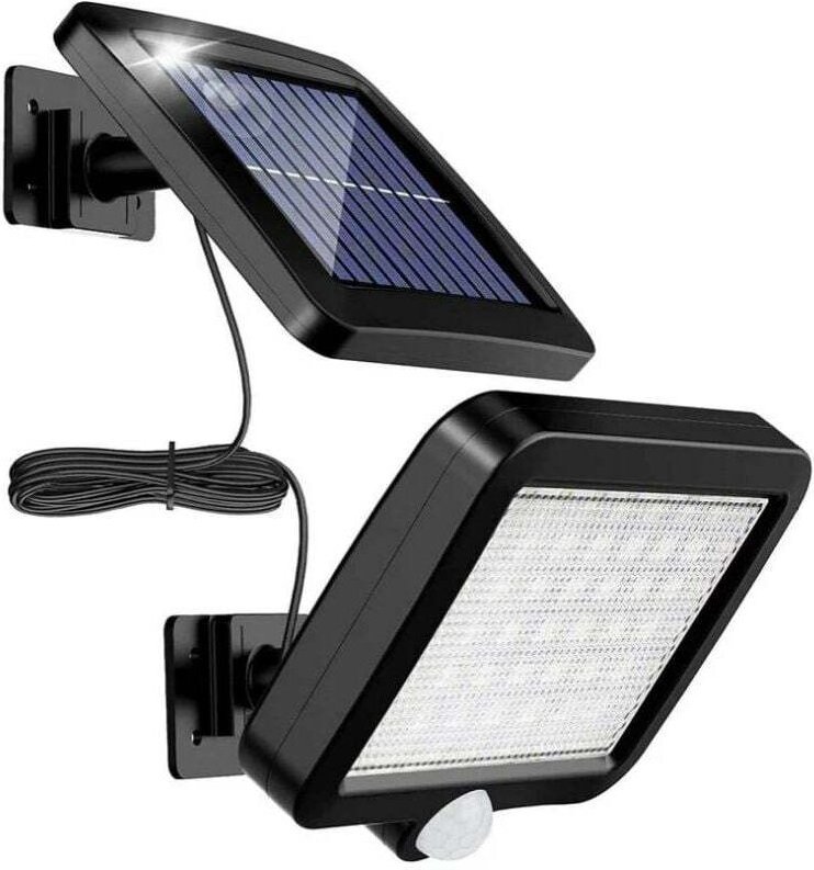 Werbe-Solar-Gartenleuchte mit Bewegungsmelder für den Außenbereich, 56 LEDs, 120° Abstrahlwinkel, IP65 wasserdicht, mit ...