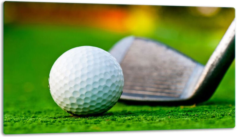 Glasschild Schneidebrett 52x30 Golf