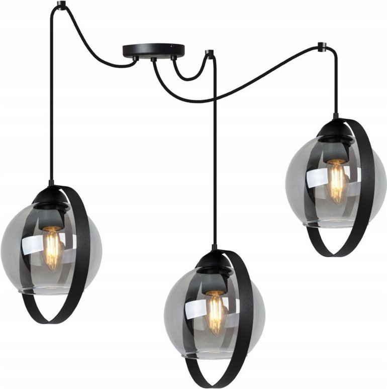 Moderne Glasring-Spinnen-Hängelampe