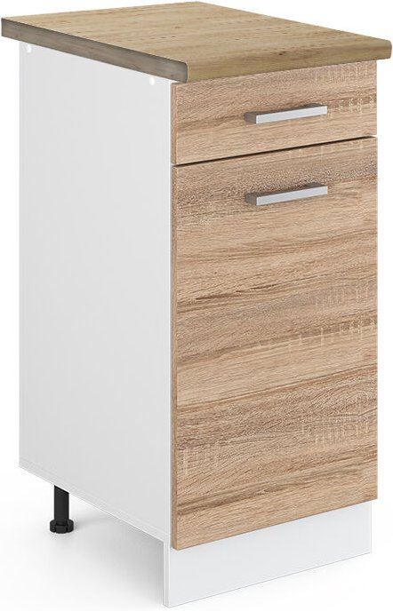 Vicco - Küchenunterschrank R-Line, Sonoma, 40 cm , ap Eiche