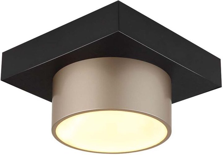 Deckenleuchte LED Deckenlampe Wohnzimmerlampe Metall schwarz champagner L 20 cm