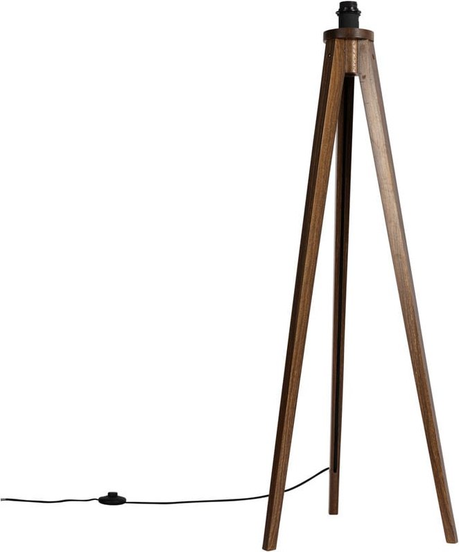 Ländliche Stehlampenstativ aus Walnussholz - Tripod Classic