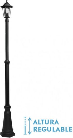 Auriga outdoor aluminium straßenlampe 1xe27 schwarz ip44 220x20x20x20 cm verstellbar in der höhe