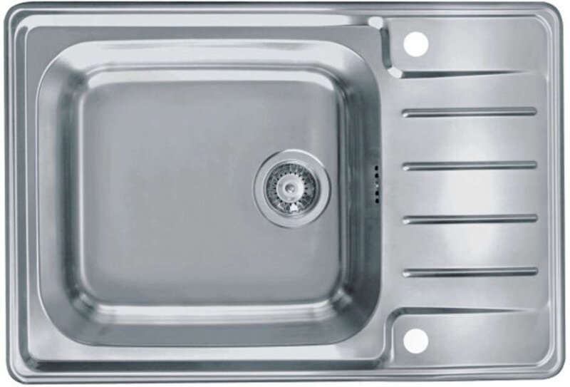 Alveus - Praktik - Spüle, 79x50 cm, mit Ablaufbedienung, Edelstahl 1122463