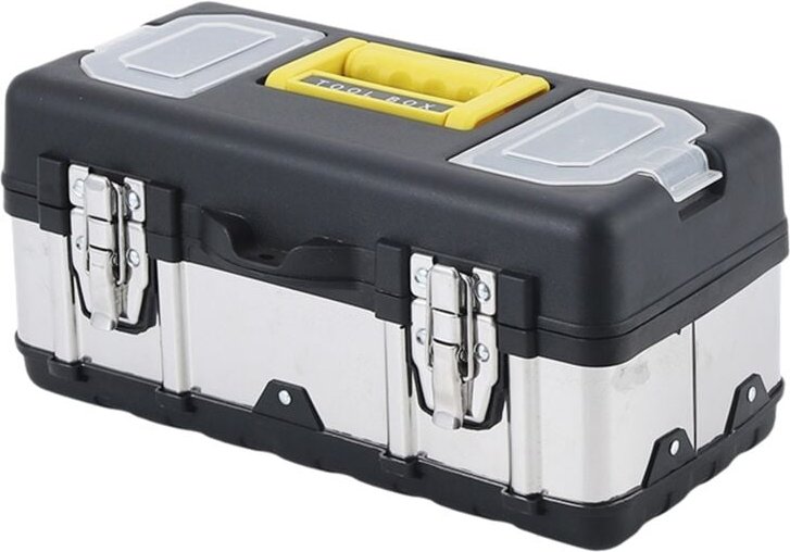 Werkzeugkasten mit großer Kapazität, tragbar, für die Aufbewahrung von Hardware, für Zuhause, Autoreparatur, 43,2 cm, Ed...